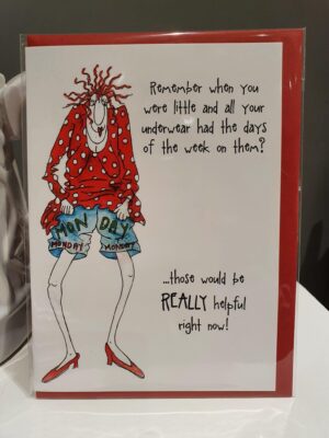 Days of the week greetings card