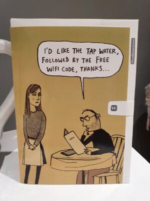 tap water free wifi greetings card humour funny