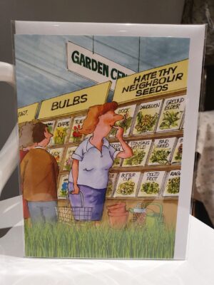 hate thy neighbour seeds funny humour cards