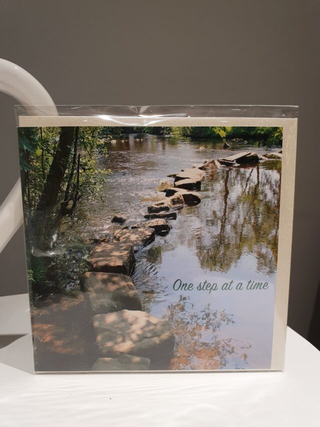 One Step at a Time sympathy greetings card