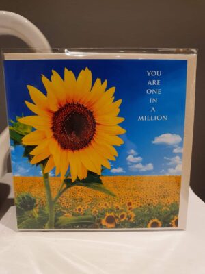 motivational card sunflower