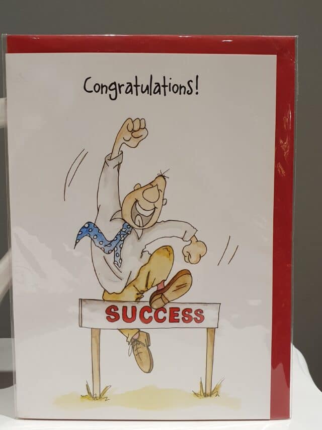 Success congratulations greetings card