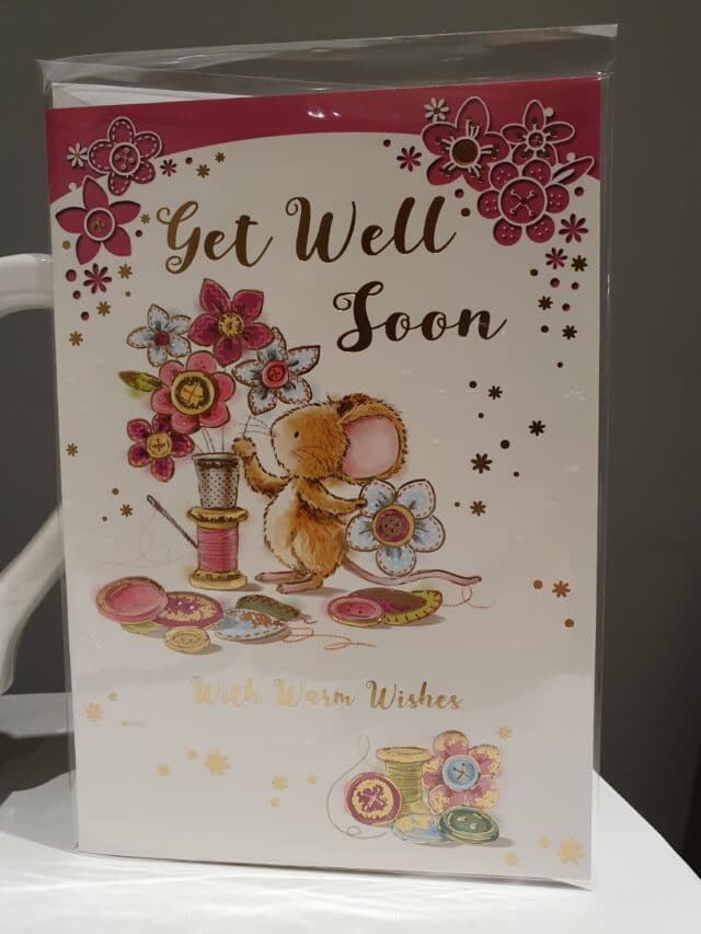 get well soon greetings card