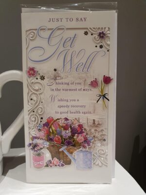 Just to say get well soon greetings card