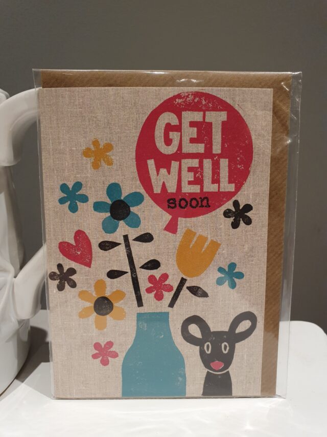 get well soon greetings card