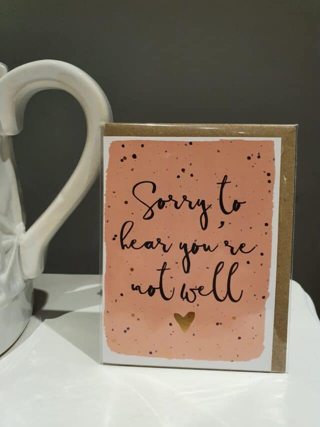 Not Well Greetings Card