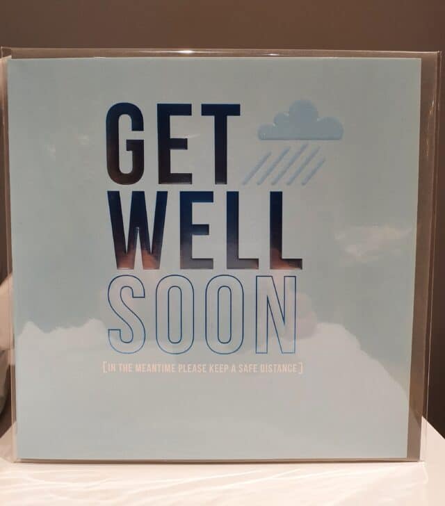 Please keep a safe distance get well soon card