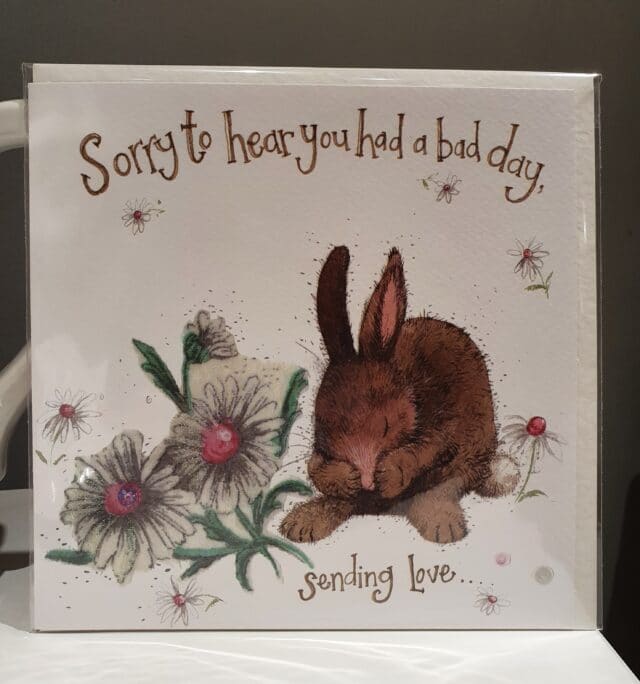 sorry you had a bad day card