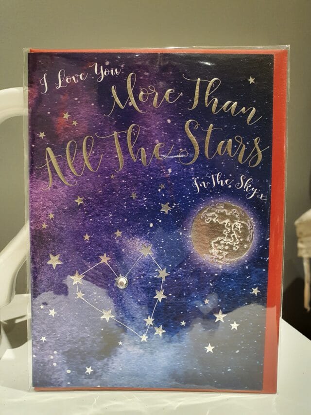 Valentines Day Card Stars