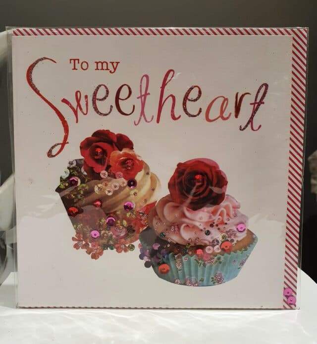 cupcake sweetheart valentines day card