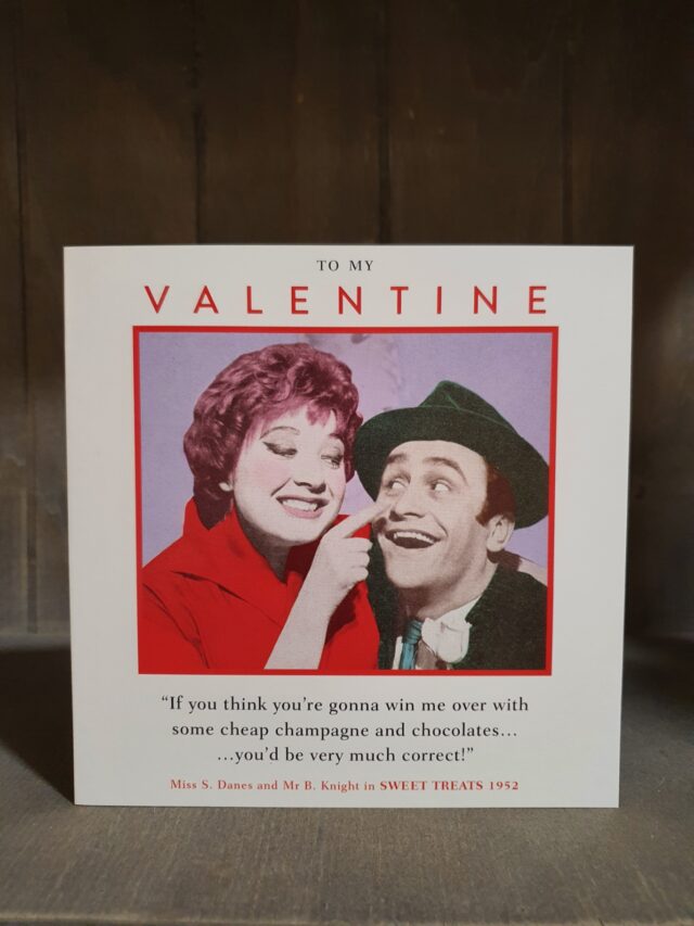 champagne and chocolates valentines day greetings card