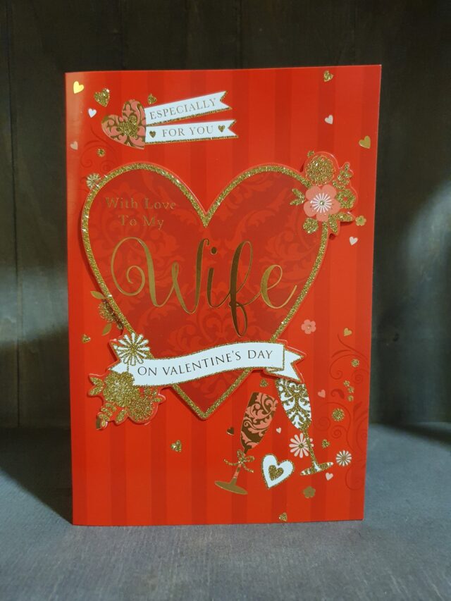 wife valentines day greetings card