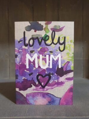 lovely mum birthday blank inside greetings card