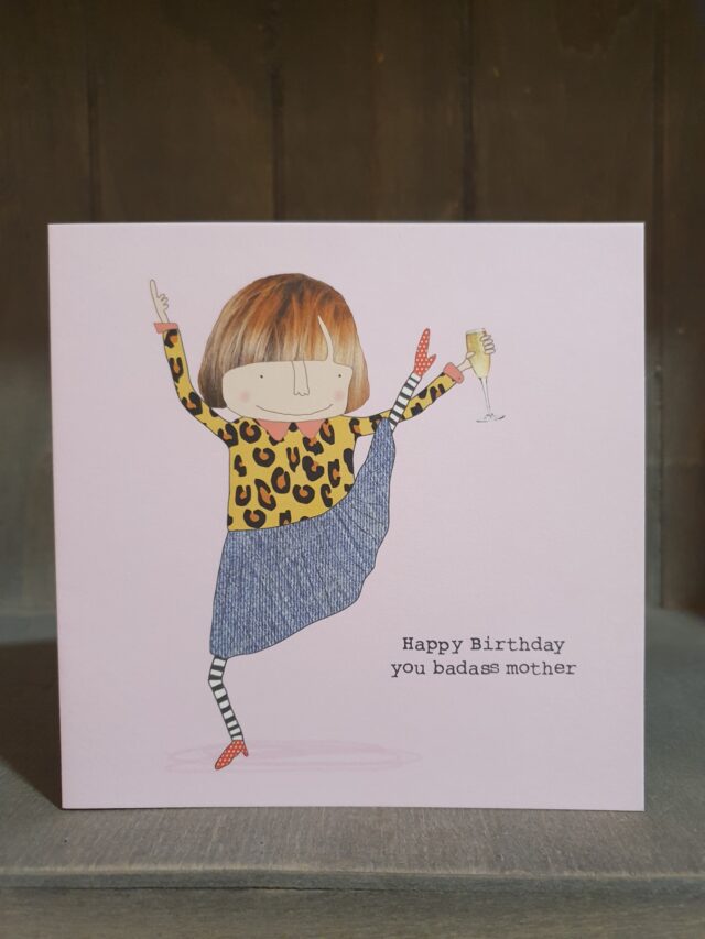 Badass mother greetings card birthday