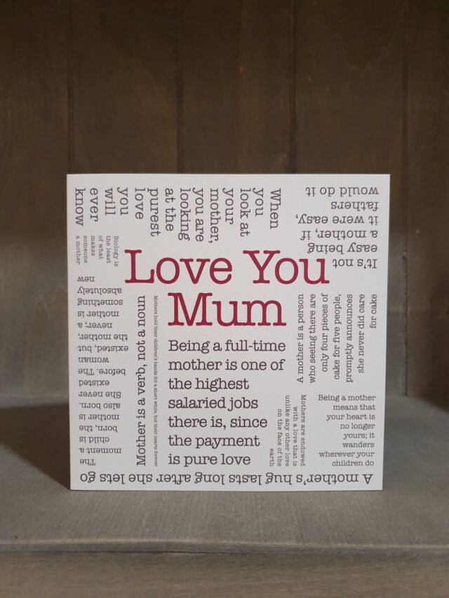 Love you mum happy birthday occasion greetings card