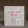 Love you mum happy birthday occasion greetings card