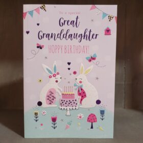 great granddaughter happy birthday greetings card