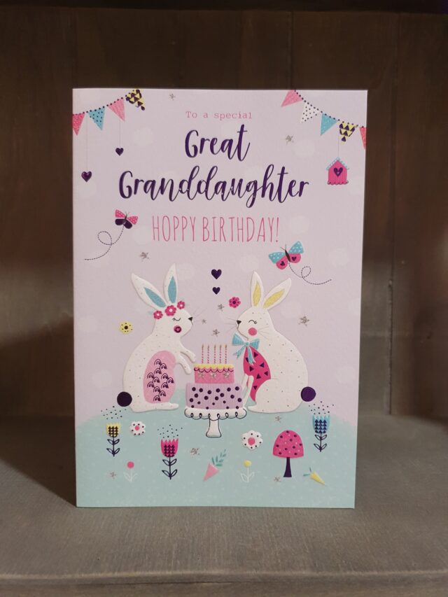 great granddaughter happy birthday greetings card
