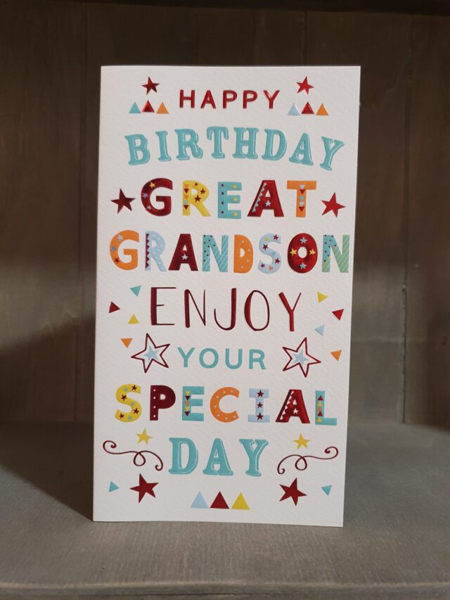 great'grandson birthday greetings card