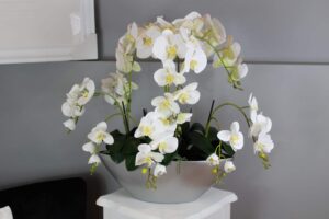 large artificial potted orchid