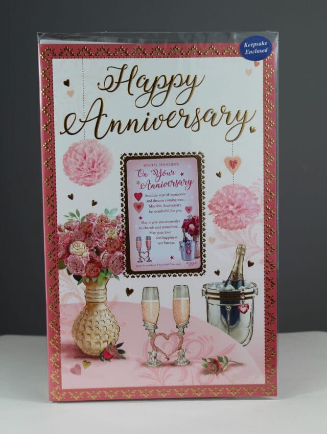 happy anniversary keepsake card