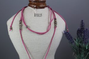 faux leather style necklace