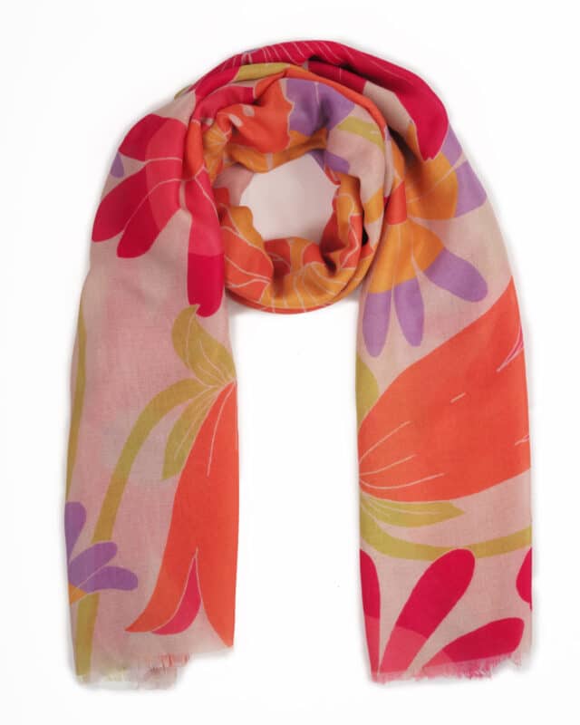 powder printed scarf retro meadow print