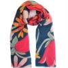 powder printed scarf teal retro meadow