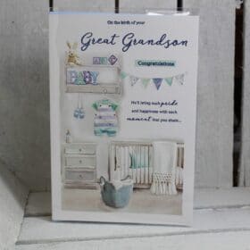 on the birth of your great grandson card