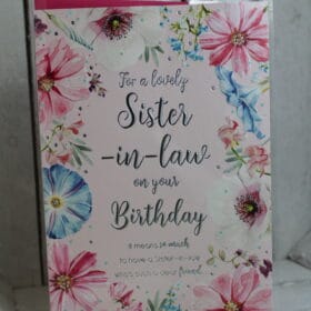 sister in law birthday card