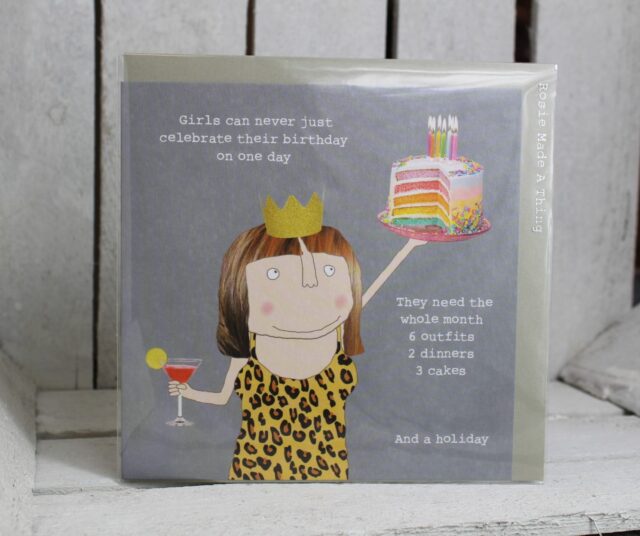 rosie made a thing girls birthday card
