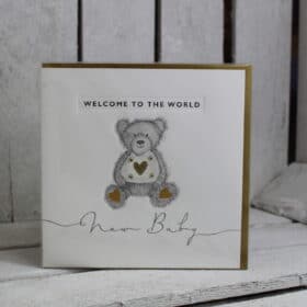 janie wilson new baby greetings card