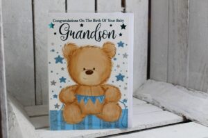 new baby grandson greetings card