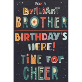 brilliant brother birthday card