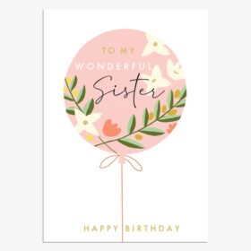 wonderful sister birthday card
