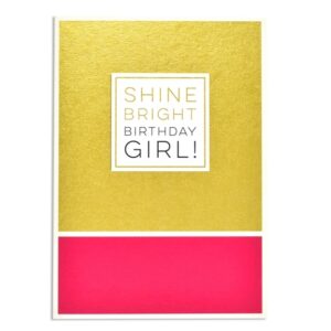 shine bright birthday girl card