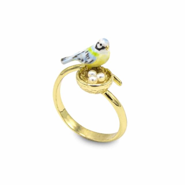 bill skinner blue tit ring jewellery