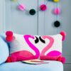 bombay duck flamingo cushion