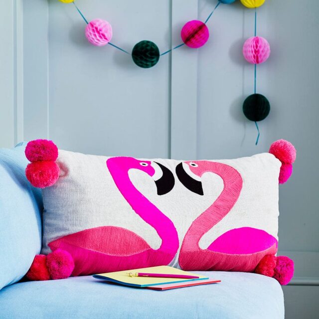 bombay duck flamingo cushion